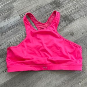 Victoria’s Secret neon pink high neck sports bra